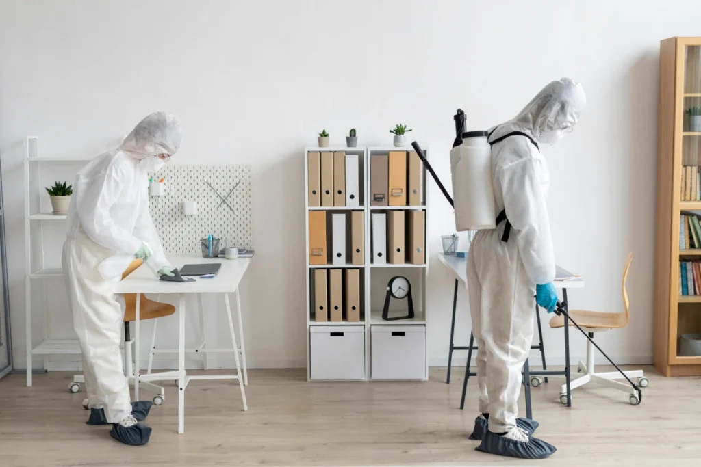 Person applying pesticide