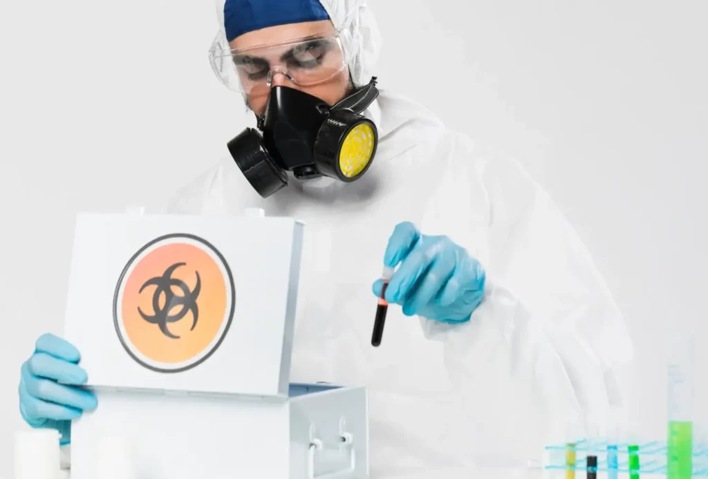 parasite control staff doing his job