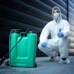 a pest control staff doing thumbs up